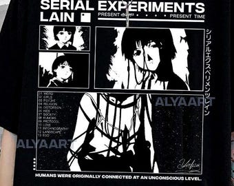 Serial Experiments Lain Shirt, Science Fiction Anime Shirt, Anime Gift, Cyberpunk, Lain, Vaporwave, Aesthetic T Shirt, Grunge