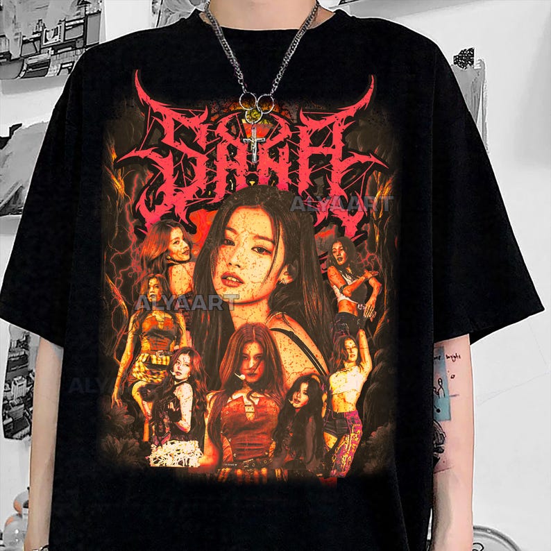 Heavy Metal Twice Sana Tee: Unisex Kpop T-Shirt