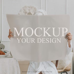 Folded Wedding Newspaper Mockup – Editable Large Newspaper PSD Template, Magazine & Journal Mock-Up, Realistic Newspaper Design for Weddings