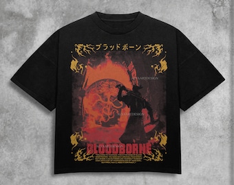 Bloodborne Fan Art T-Shirt: Metal Style Hidetaka Miyazaki Game Shirt