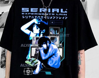 Cyberpunk Lain Iwakura T-Shirt: 90s Anime Retro Tee