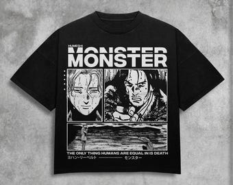 Monster Naoki Urasawa T-Shirt: Monster Manga - Johan Liebert - Kenzo Tenma TeeMonster Anime