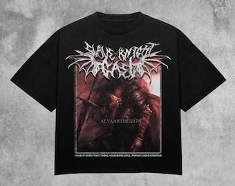 Camiseta de caballero esclavo, unisex, inspirada en Soulsborne, Gael, oscura, regalo para gamers, regalo de videojuegos, camiseta de videojuegos