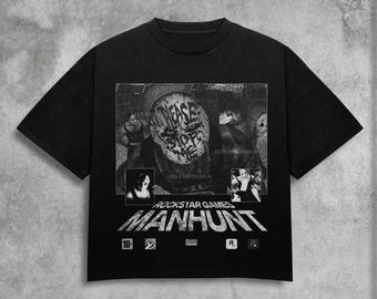 T-shirt vintage Manhunt PS2 : T-shirt de jeu d'horreur de l'an 2000 - Grunge Streetwear