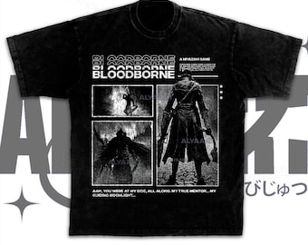 Bloodborne T-Shirt Metal Style: Hidetaka Miyazaki Gamer Cotton Tee