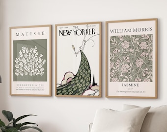 Couvertures de magazine New Yorker vintage : Matisse & Morris, Set de 3