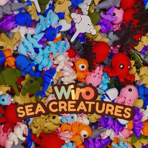 Adorable Articulated 3D Printed Fidget Toy Sea Creatures
