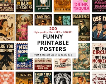 200 Funny Printable Posters | Meme Posters | Instant Download
