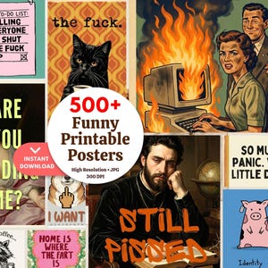 Über 500 lustige Poster zum Ausdrucken | Meme-Poster | Sofort-Download