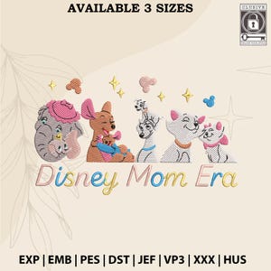 Magic Kingdom Embroidery Design, Retro Mama Era Embroidery, Funny Disney Mother'S Day Embroidery File, Mama Cartoon Embroidery
