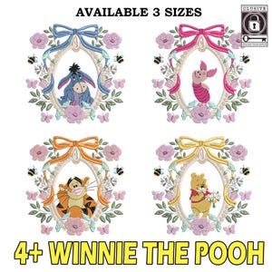 4+ Cartoon Bear Embroidery Bundle, Vintage Coquette Style Embroidery Design, Family Vacation Embroidery Design, Instant Download