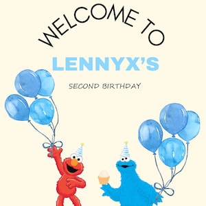 Sesame street birthday poster