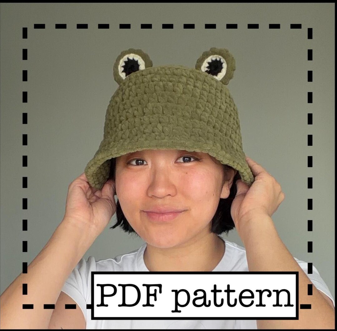 Frog Chunky Bucket Hat Crochet Pattern - Digital Download - Etsy