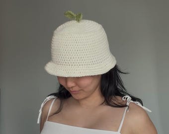 Cappello a secchiello Sprout - Cappello all'uncinetto fatto a mano