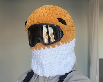 Copricasco da sci/snowboard a forma di uovo - Passamontagna in peluche