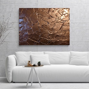 Copper Painting, Texture Painting, Textured Painting, Minimalist Art, Texture Art, Metallic Wall Art, Copper Wall Art, Copper Decor