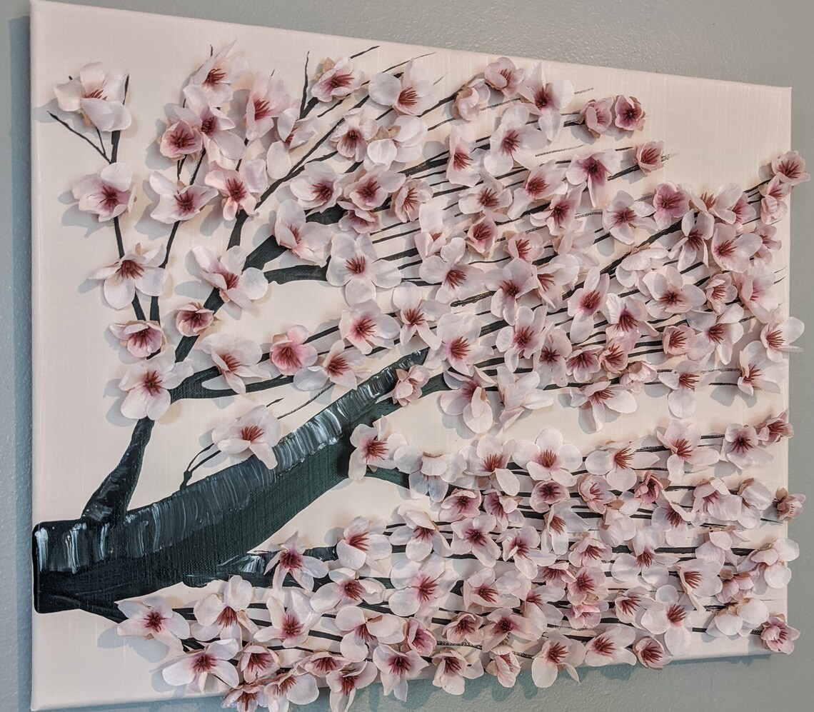Cherry Blossoms Wall Art Flower Art Cherry Blossoms Art Etsy — free download
