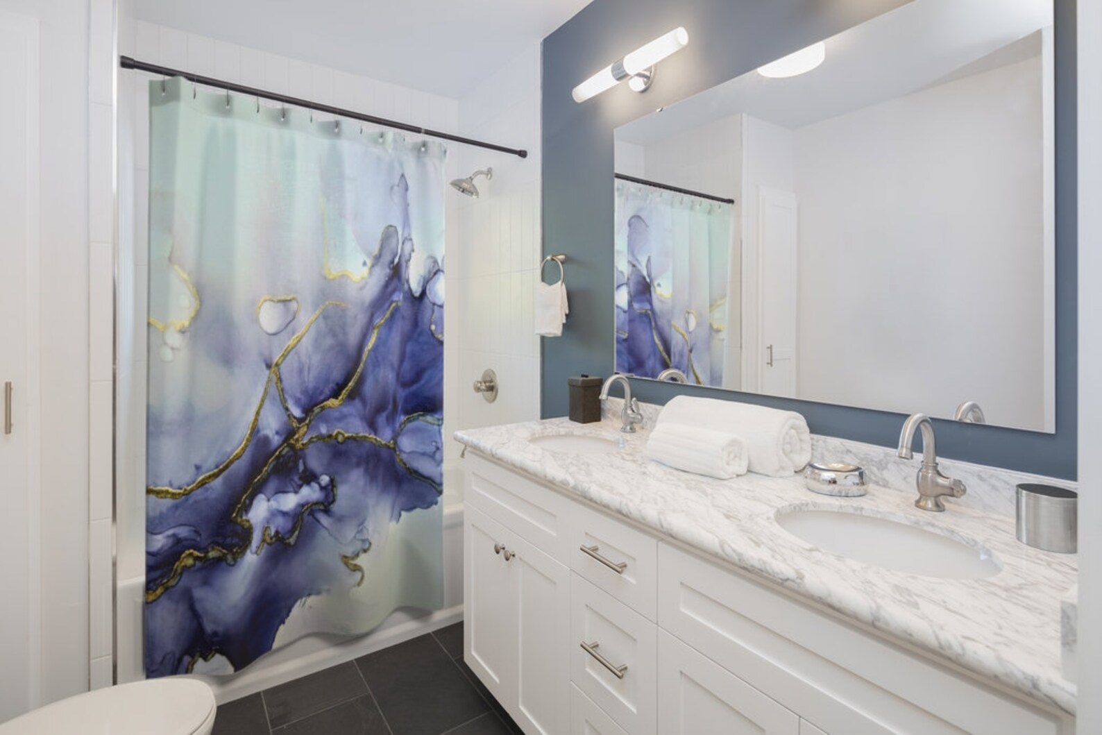 Navy Shower Curtains Navy Shower Curtain Navy Art Shower Etsy