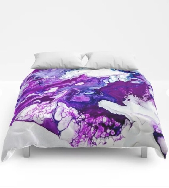 Duvet Cover Comforter Purple Duvet Cover Purple Comforter Etsy
