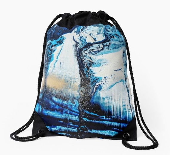 navy blue drawstring bags