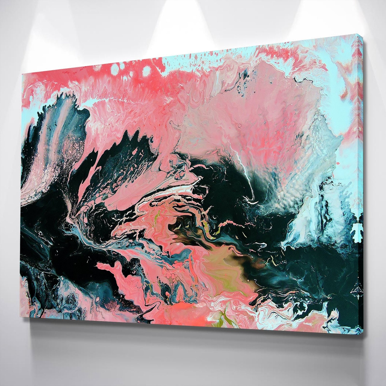 Coral Abstract Art Large Coral Art Coral Wall Art Coral Etsy