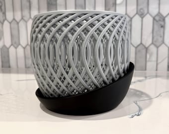 X-Large Orchid Planter, Airflow Orchid Pot with Drainage Tray, Breathable Orchid Planter, Indoor Plant Pot - 3D Printed