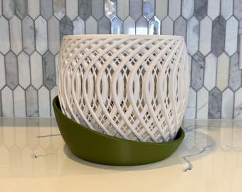 3X-Large - Orchid Planter, Breathable Airflow Pot with Tray - 3D Printed
