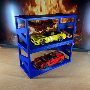 Archivo digital / Expositor apilable LEGO Speed Champions / Expositor de coches de bloques / Archivo imprimible en 3D (3 mf) / Estante para coches LEGO