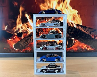 Digital File - 1/64 Hot Wheels, Matchbox & Diecast Car Compatible Display Stand Up To 6 Cars, Toy Car Storage, Organizer Garage.
