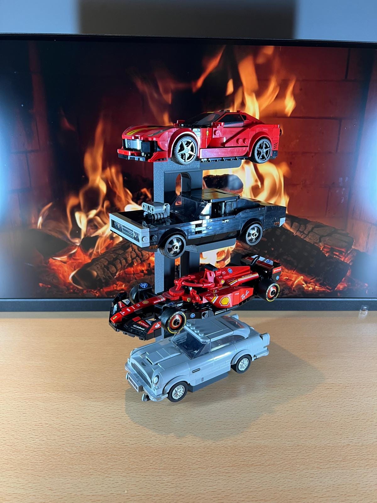Présentoir LEGO Speed Champions | peut contenir 4 voitures | Étagère pour voiture LEGO | Plusieurs couleurs
