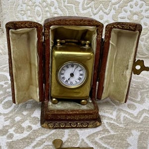 Antique Miniature Carriage Clock  Mysterious  Rare Victorian Treasure