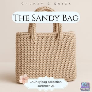 Häkel-Tasche für Beutel - PDF - Anfängerfreundliche DIY-Sommer-Geldbörse mit 5 mm grobem Kordel-Garn Schritt-für-Schritt-Anleitung