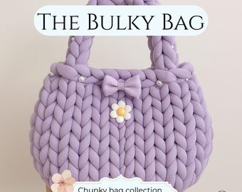 Patrón de ganchillo para bolso voluminoso en PDF, bolso de mano extragrande, tutorial para principiantes (descarga instantánea)
