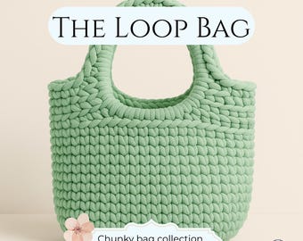 Patrón de bolso de ganchillo grueso con bucles, tutorial para principiantes (descarga en PDF)