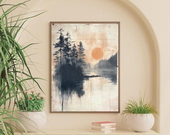 Japandi Wabi-Sabi Wall Art Set - Minimalist Printable Decor - Neutral Aesthetic Digital Download