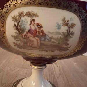 Vintage French Porcelain Centerpiece Urn