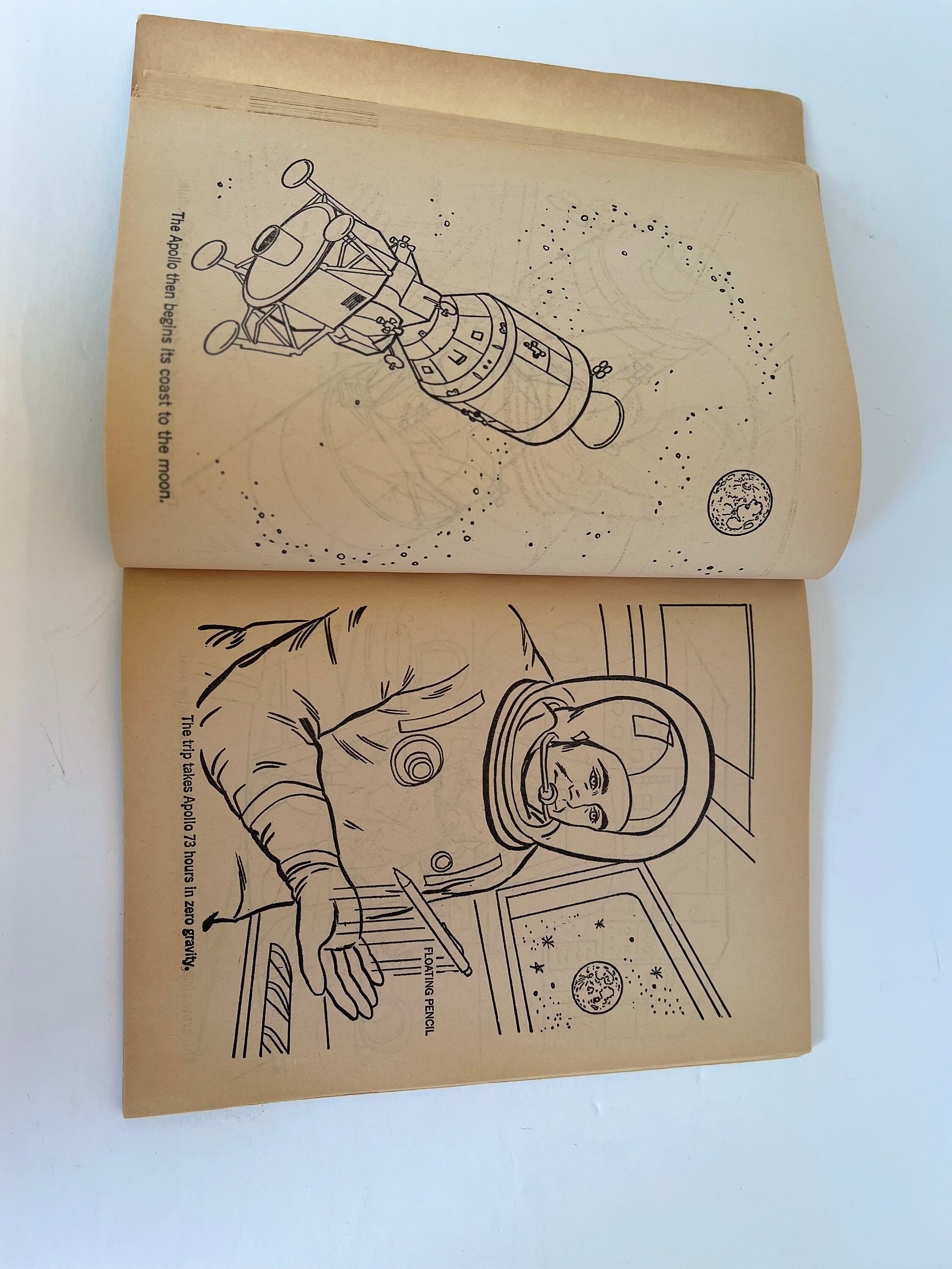 Original APOLLO Man on the Moon Coloring Book 1969 Uncolored - Etsy