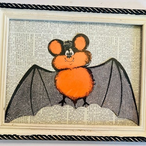 Vintage Paper Bat in frame