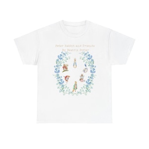 Whimsical Beatrix Potter Tee for Nature Lovers, Peter Rabbit Apparel, Cute Graphic Shirt, Gift for Kids, Vintage Style T-shirt