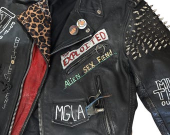 FMC Vintage Leather Motorcycle Jacket, L 42 - Etsy