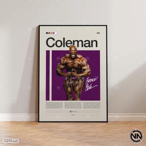 Pôster de Ronnie Coleman, pôster de fisiculturismo, pôster de esportes, pôster motivacional, decoração de academia, pôster de fitness, arte de caverna do homem, presente para ele