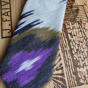 Bright Beige  skinny tie, ikat  print floral tie, mens skinny tie, wedding tie, men&#39;s cotton  tie