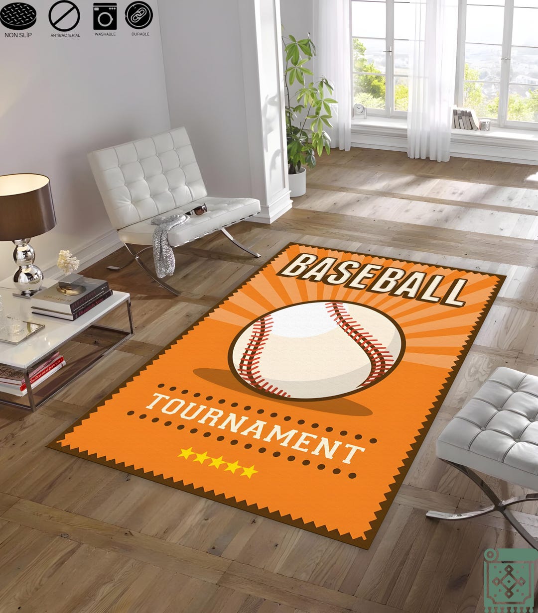 Homebase Rug Baseball Baseball Rug | Baseball Ball Rug | Baseball Area Rug | Sports Rug ...