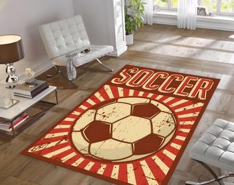 Alfombra de fútbol / Alfombra de fútbol / Alfombra deportiva / Alfombra de decoración del hogar / Alfombra personalizada / Alfombra de juego / Alfombra de juego para niños / Alfombra para habitación infantil / Alfombra de decoración del hogar / Alfombra de regalo