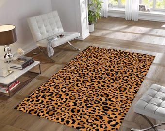 Leopard Pattern Rug | Modern Room Rug | Home Decor Rug | Wedding Gift | Decorative Rug | Area Rug | Non Slip Rug | Leopar Rug | Runner Rugs