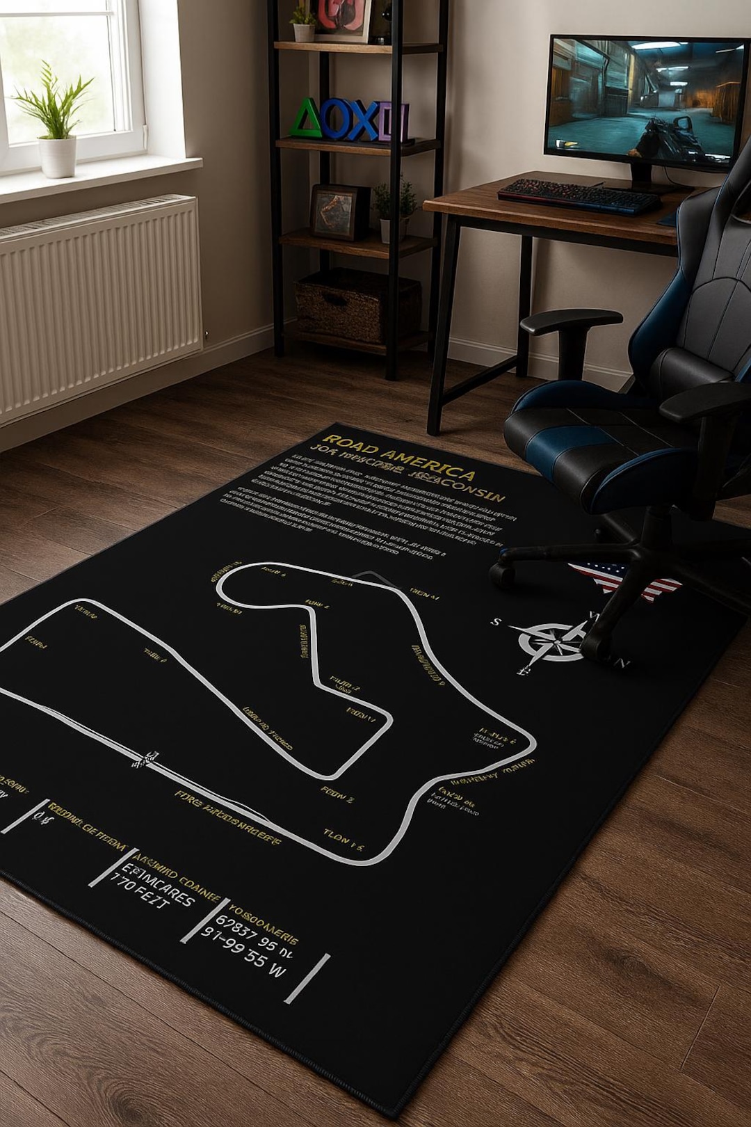 Racing Game Map | Race Map Rug | Black Decor Rug | Car Racing Map ...