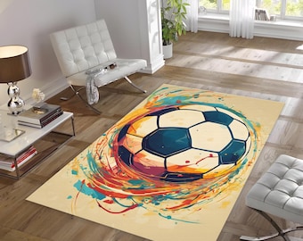 Alfombra de diseño de fútbol / Alfombra de fútbol / Alfombra deportiva / Alfombra de decoración del hogar / Alfombra personalizada / Alfombra de juego / Alfombra de juego para niños / Alfombra para niños / Alfombra de decoración del hogar / Alfombra de regalo