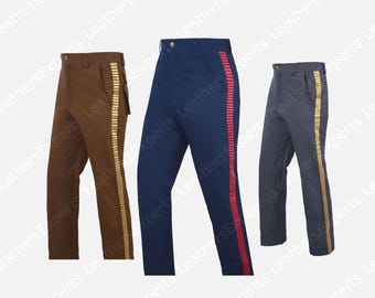 Han Solo gestreepte cosplaybroek - Han Solo Smuggler Corellian Bloodstripes-kostuumbroek- Star Wars Sci-Fi-kostuum voor Comic Con en Halloween.