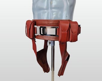 Bo-Katan Kryze Leather Holster Belt - Mandalorian Cosplay Star Wars Costume Accessory for Comic Con & Halloween