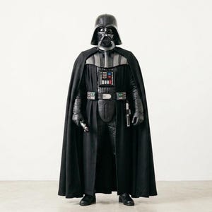 Darth Vader Cosplay Costume - Sith Lord Flight Suit With Cloak & Robe - Star Wars Dark Side Quilted Armor Undersuit Lego Style Outfit